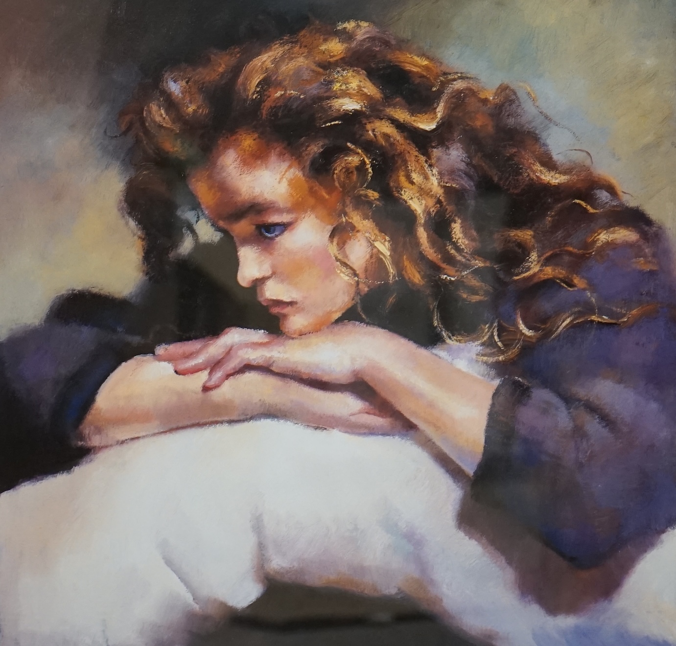 Robert Lenkiewicz (1941-2002), offset lithograph, 'Study of Lisa', signed in pencil and titled, 13/750, 36 x 37cm. Condition - good
